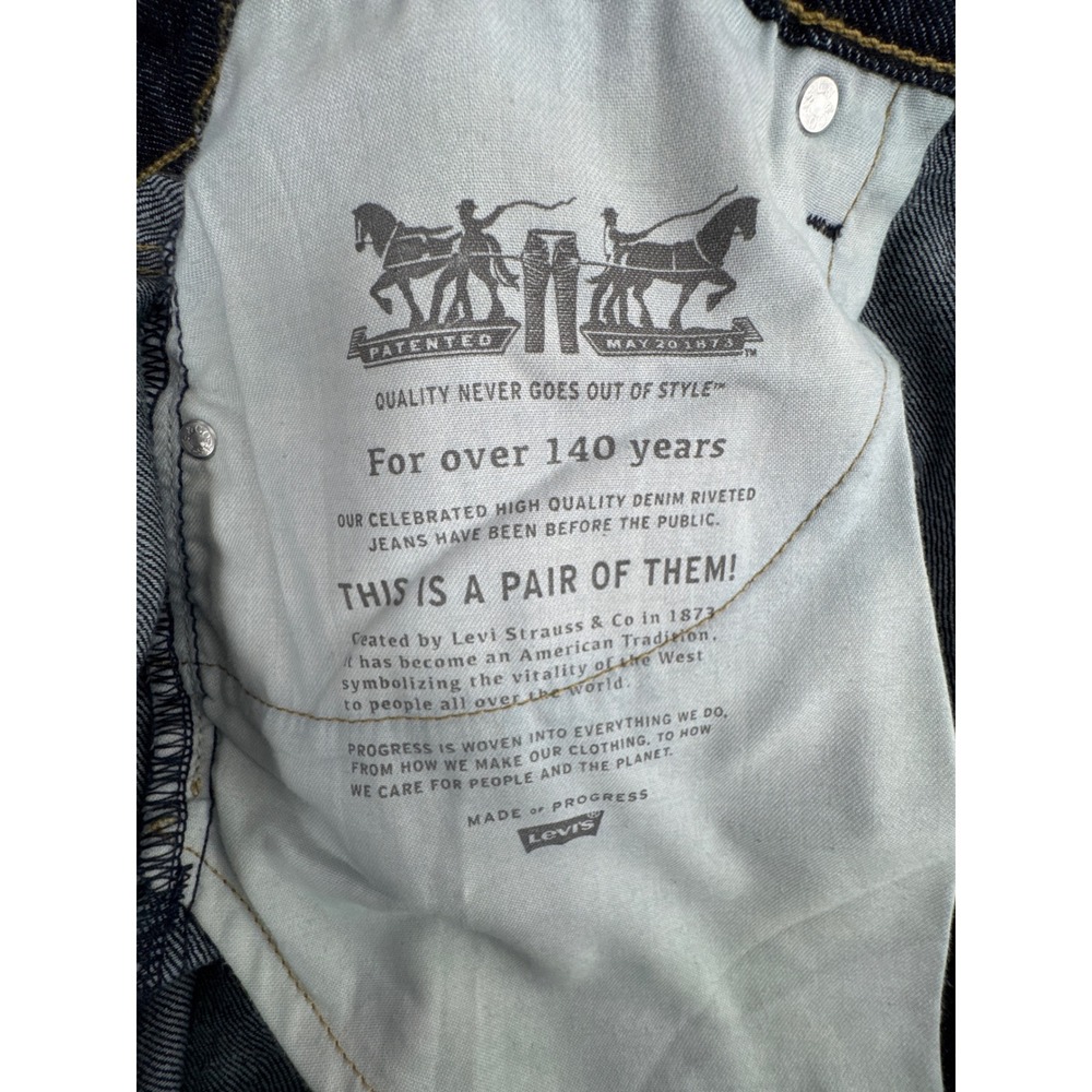 Levi Strauss 559 Relaxed Straight Fit Dark Wash Denim‎ Jeans Men 42x32L Stretch - Picture 5 of 10